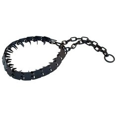 Строгий ошейник Пижон пластинчатый вороненый 55, 55 см черный