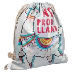 Yiwu Zhousima Crafts Мешок для обуви No Prob-Llama (4610178) серебристый