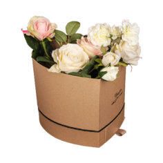 Коробка подарочная Yiwu Zhousima Crafts для цветов 23.5 х 21 см бежевый
