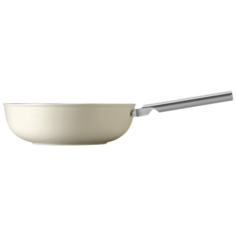 Сковорода Wok 30 см, Кремовая Smeg CKFW3001CRM