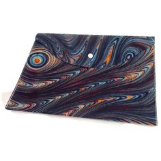 Папка-конверт на кнопке А4 Kanzfile «Павлин», 180мкм, с рисунком, 10шт Канцфайл