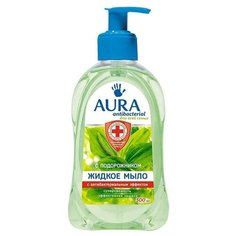 Мыло жидкое Aura с антибактериальным эффектом Подорожник, 300 мл