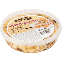 Коктейль из морепродуктов Капитан, в масле, 200 г