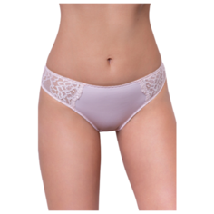 Lauma Трусы слипы средней посадки с кружевными вставками, размер 38, цветочный розовый