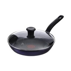 Сковорода Tefal Tendance black current, 20 см, с крышкой, черная смородина