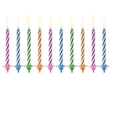 Свеча праздничная Party Deco magic 6см 10шт в ассортименте