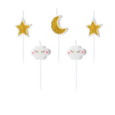 Свечи праздная Party Deco little star 2-3см 5шт в ассортименте