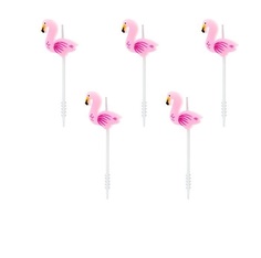 Свеча праздничная Party Deco фламинго 3см 5шт в ассортименте