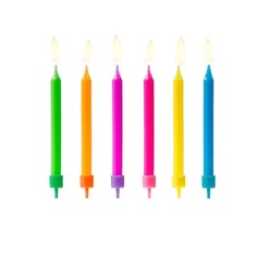 Свеча праздничная Party Deco разноцветный 6.5см 6шт в ассортименте