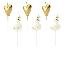 Свечи праздничные Party Deco swan 3.5-4см 6шт в ассортименте