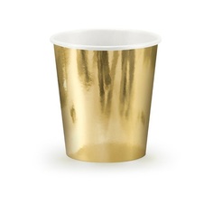 Стакан бум золотой Party Deco 180мл 6шт в ассортименте
