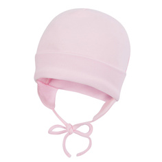 Шапочка Lucky Child со шнурочками Ангелочки розовая 45