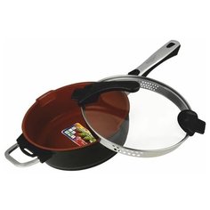 Сотейник Vitesse Cherry VS-2525, 28 см, с крышкой, съемная ручка, шоколадно-коричневый