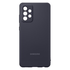 Чехол Samsung Silicone Cover для смартфона Galaxy A72, чёрный
