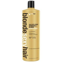 Sexy Hair кондиционер Blonde Sulfate-Free Bombshell Blonde для ежедневного ухода за осветленными волосами, 1000 мл