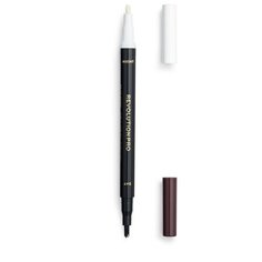 REVOLUTION маркер 24hr Lash Day & Night Brow Pen, оттенок dark brown