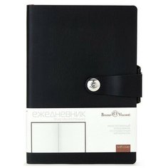 Ежедневник недатированный А5,147х212мм,136л, PRIMAVERA черный 3-536/05 Bruno Visconti