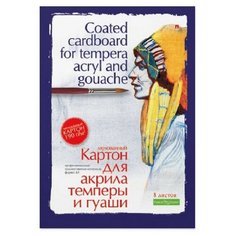 Папка для акрила, темперы и гуаши, блок картон, А3, 8л, 4-093 Альт