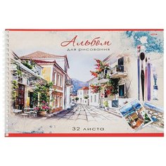 Альбом для рисования А4 32л,гребень,обл.мел.карт. МИЛАЯ УЛОЧКА 32-4412 3 штуки Проф Пресс