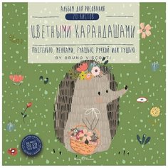 Альбом д/рисов.цв.карандашами 20л А5+,200х200,склейка,200гр,ассорт 1-20-020 2 штуки Bruno Visconti