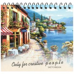 Скетчбук А6+,80л,спираль,обл.7БЦ,матов.ламин. НАБЕРЕЖНАЯ И ГОРЫ 80-9186 2 штуки Проф Пресс