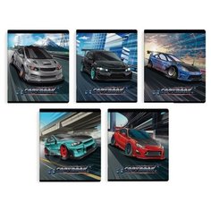 Тетрадь общая А5,48л,клетка,скрепка СКОРОСТЬ 49528 в ассор 5 штук Феникс