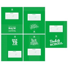 Тетрадь школьная А5,12л,клетка КЛАССИЧЕСКАЯ ЗЕЛЕНАЯ-2 12-9317 5видов 16 штук Проф Пресс