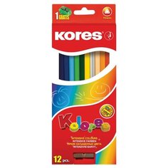 Карандаши цветные 12цв 3-гран,точилка Kores 93312.01