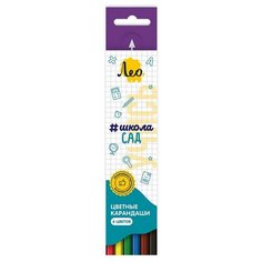Карандаши цветные ВКФ ШколаСад 6 цв, 6-гран, LSCP-06 4 штуки Воскресенская карандашная фабрика
