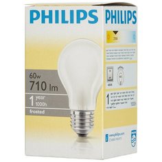 Электрическая лампа Philips стандартная/матовая 60W E27 FR/A55 (10/120) 4 штуки