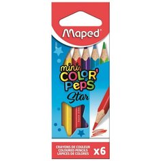 Карандаши цветные Maped COLORPEPS 6 цветов, треугольные, 832501 3 штуки