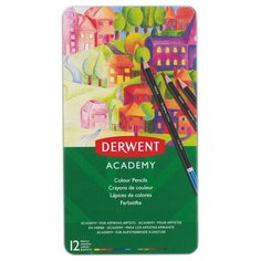Карандаши цветные 12цв Derwent Academy Colour Pencil tin мет короб