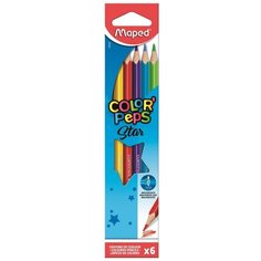 Карандаши цветные Maped COLORPEPS 6 цв. 2 штуки