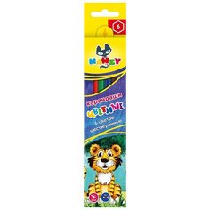 Карандаши цветные 6 цветов 6-гран, ВКФ Мой друг тигрёнок, CP- 2006 3 штуки Воскресенская карандашная фабрика