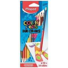 Карандаши цветные Maped 24цв 3гр L=175мм D=7мм d=2.90 12 шт COLORPEPS 8296