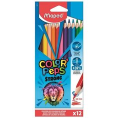 Карандаши цветные Maped COLORPEPS STRONG 12 цветов, пластиковые, 862712 2 штуки