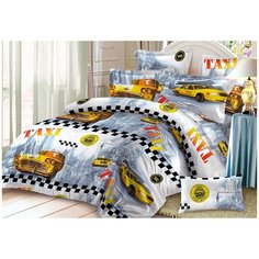 Комплект постельного белья бязь люкс эльф такси мобайл 1.5 спальный