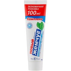 Зубная паста Новый Жемчуг Комплекс Сильный аромат мяты, 100 мл