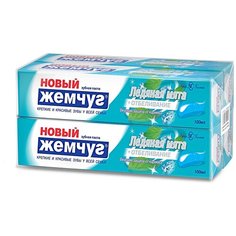 Зубная паста Новый Жемчуг Ледяная мята + отбеливание, 100 мл, 4 шт.