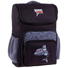 ArtSpace ранец Happy School "Shark", черный/серый