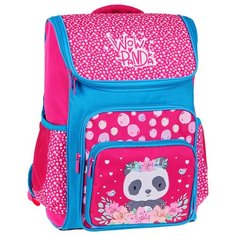 ArtSpace ранец Happy School "Panda" (Uni_17682), розовый/бирюзовый