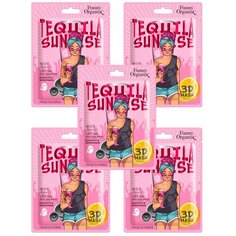 Funny Organix 3D mask тканевая маска Tequila Sunrise с лифтинг эффектом, 23 г, 5 шт.