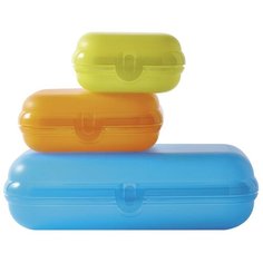 Tupperware Набор контейнеров "Трио", голубой/оранжевый/зеленый