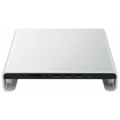 Подставка Satechi Aluminum Monitor Stand Hub серебристый