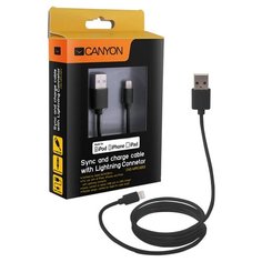 Кабель Canyon USB - Lightning (CNS-MFICAB01) 1 м, black