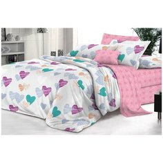 Комплект постельного белья поплин премиум эльф сердце мое евро