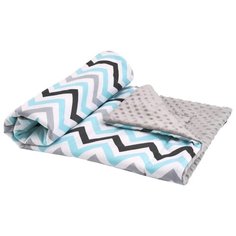 Плед Amarobaby Растем вместе 85х95 см серый зигзаг