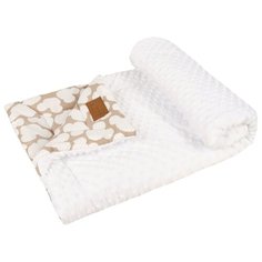 Плед Amarobaby Растем вместе 85х95 см коричневый/мышонок