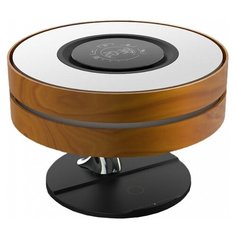 Настольная лампа светодиодная HomeTree (YT-M1601-B3) с беспроводной зарядкой и колонкой (Brown)
