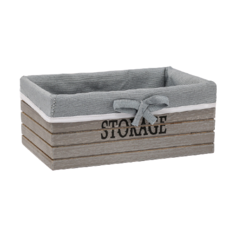 Доляна Короб для хранения STORAGE, 20 х 11.5 х 9 см серый